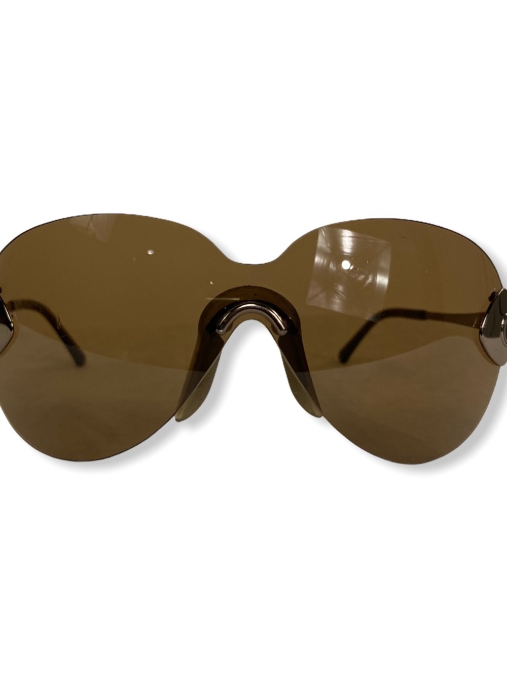 Dior Brown Rimless Shield Sunglasses